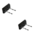 Miniatyrbild 1 av 5: 1/2/3/5 Väggmonterad Longboard Display Rack för snygg garage Black 2PCS