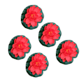 Miniatyrbild 1 av 5: 1/2 5-delad konstgjord Lotusblomma Realistiska Float Foam Lotus bright red 1Set