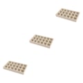 Miniatyrbild 3 av 5: 1/2/3/5 Stapelbar smyckesbricka Multipurpose Portable Velvet för Beige 18 Grids 3Set