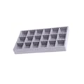 Miniatyrbild 4 av 5: 1/2/3/5 Stapelbar smyckesbricka Multipurpose Portable Velvet för 18 Grids Style A 5Set