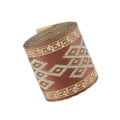 Miniatyrbild 5 av 5: 1/2/3/5 5 meter/ 5,5 Yds Jacquard Trim Wide Woven Border Ribbon Red Brown 6cm x 5M 2Set