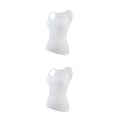 Miniatyrbild 3 av 5: 1/2/3 Damväst Fitness Bröststöd Toppar Andas White S 2PCS