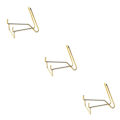 Miniatyrbild 5 av 5: 1/2/3 Iron Ores Stone Display Stand Desktop Rock Holder Base Golden L 3Set