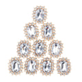 Miniatyrbild 1 av 5: 1/2/3/5 10 st Rhinestone Buttons Hantverk Dekoration för kläder Silver 2.1 x 1.7cm 1Set