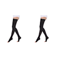 Miniatyrbild 3 av 5: 1/2/3 Trendiga och moderiktiga över knästrumpor för Open Toe-black XL 2Set