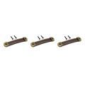 Miniatyrbild 2 av 5: 2/3/5 PU-läder Bagagehandtag Handtag Byt ut skåpdrag Brown 12.2x2.4x1.1cm 3Set
