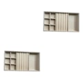 Miniatyrbild 2 av 5: 1/2/3/5 Stapelbar smyckesbricka Multipurpose Portable Velvet för Beige 3 in 1 2Set