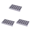 Miniatyrbild 5 av 5: 1/2/3/5 Stapelbar smyckesbricka Multipurpose Portable Velvet för 18 Grids Style A 3Set