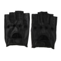 Miniatyrbild 1 av 5: 1/2/3/5 Retro PU eather Men Fingerless Driving Cykelhandskar Black Hook Loop XL 1Set