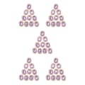 Miniatyrbild 3 av 5: 1/2/3/5 10 st Rhinestone Buttons Hantverk Dekoration för kläder Light Purple 2.1 x 1.7cm 5Set
