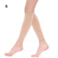 Miniatyrbild 4 av 5: 1/2/3/5 Dam S Calf Compression Strumpor Bekväma och skin color S 1Set