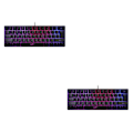 Miniatyrbild 4 av 5: 1/2 Gaming Mini Trådlöst tangentbord RGB Bakgrundsbelyst USB för bärbara datorer Black keyboard 11.5x4.02x1.57 Inch 2Set