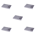 Miniatyrbild 1 av 5: 1/2/3/5 Stapelbar smyckesbricka Multipurpose Portable Velvet för 12 Grids Style A 5Set
