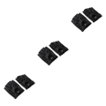 Miniatyrbild 5 av 5: 1/2/3/5 Retro PU eather Men Fingerless Driving Cykelhandskar Black Button L 3Set