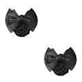 Miniatyrbild 1 av 5: 1/2/3/5 tyg lätt att bära Elastiska hårnät för moderiktiga Two Bows-black 2Set