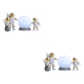 Miniatyrbild 1 av 5: 1/2/3/5 4st Astronautfigurer Set Heminredning Söt Sstronaut Gold White 2Set