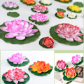 Miniatyrbild 5 av 5: 1/2 5-delad konstgjord Lotusblomma Realistiska Float Foam Lotus milky white 1Set
