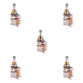 Miniatyrbild 3 av 5: 1/2/3/5 Gitarrpotentiometer Audio Pot Elektrisk gitarrbas A500K 5Set