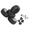 Miniatyrbild 1 av 5: 1/2/3 Fram Bak Buggy Däck 1:10 Bildelar Tillbehör DIY Black 1Set