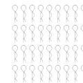 Miniatyrbild 2 av 5: 1/2/3/5 RC Body Shell Clips R Shape för 1/10 RC racingbil silver length 24mm 1Set
