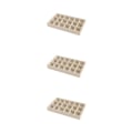 Miniatyrbild 1 av 5: 1/2/3/5 Stapelbar smyckesbricka Multipurpose Portable Velvet för Beige 18 Grids 3Set