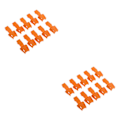 Miniatyrbild 1 av 5: 1/2/3/5 10 Styck Plast För Dragkedja Avdragare Ändlås Dragkedja Drag Orange 3.5x1.7cm 2Set