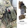 Miniatyrbild 5 av 5: 1/2/3/5 Radio Intercom Bag Interphone Magazine Pouch Hunting Grey Camouflage 1 Pc