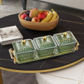 Miniatyrbild 2 av 5: 1/2/3 Nordic Style Divided Dishes Square för Reception Room 3 Grids 1Set