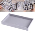 Miniatyrbild 5 av 5: 1/2/3/5 Stapelbar smyckesbricka Multipurpose Portable Velvet för Empty Tray Style A 5Set