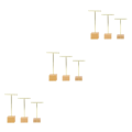 Miniatyrbild 3 av 5: 1/2/3 metall smycken T-Shape örhängen Display Rack Stativ Gold 4 x 4 x 14cm 3Set