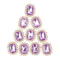 Miniatyrbild 4 av 5: 1/2/3/5 10 st Rhinestone Buttons Hantverk Dekoration för kläder Light Purple 2.1 x 1.7cm 1Set