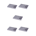 Miniatyrbild 3 av 5: 1/2/3/5 Stapelbar smyckesbricka Multipurpose Portable Velvet för 12 Grids Style A 5Set
