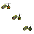 Miniatyrbild 4 av 5: 1/2/3/5 Metal Practice Target 5mm Tree Standing Target Rotary 3Set