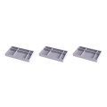 Miniatyrbild 2 av 5: 1/2/3/5 Stapelbar smyckesbricka Multipurpose Portable Velvet för 6 Grids Style A 3Set