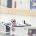Miniatyrbild 5 av 5: 1/2 Fönstermonterad Mjuk Sits Hängmatta Abborresäng för Pet Cats För Grey Single Layer 1 Pc