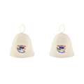 Miniatyrbild 3 av 5: 1/2 Bastu Hatt Ryska Banya Cap Saunahut Saunahattu 100 Ull Pattern 23x25cm 2Set