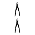 Miniatyrbild 2 av 5: 1/2/3 1:12 Jumpsuit Kläder för kvinnor för HT Action Figure Kläder Black 13.6cm 2Set