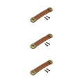 Miniatyrbild 1 av 5: 2/3/5 PU-läder Bagagehandtag Handtag Byt ut skåpdrag Khaki Brown 12.2x2.4x1.1cm 3Set