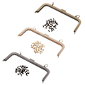 Miniatyrbild 5 av 5: 1/2 21x8cm metallram Kysslås Lås för DIY-handväska Handväska 1Set