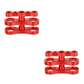 Miniatyrbild 1 av 5: 1/2/3 Aluminium Standard 1 Ball Clamp för undervattensdykning red 2.76 x 1.77 Inch 2Set