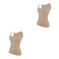 Miniatyrbild 3 av 5: 1/2/3 Damväst Fitness Bröststöd Toppar Andas Skin Color S 2PCS