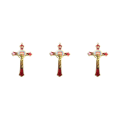 Miniatyrbild 5 av 5: 1/2/3/5 Zinklegering Väggkrucifix Cross Jesus Statue Staty Red 12x7cm 3Set
