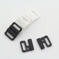 Miniatyrbild 4 av 5: 1/2/3/5 Plast BH Strap Juster Spänne Vackert utförande black 20mm 1Set