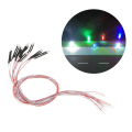 Miniatyrbild 4 av 5: 1/2/3/5 10 STK Förkopplade 3 mm LED-glödlampa emitterande dioder DC3V RGB Fast Changing 30cm 1Set