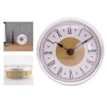 Miniatyrbild 4 av 5: 1/2 80 mm Silverfälg Insert Klocka Movement Quartz Battery Fit 3in 1Set