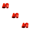 Miniatyrbild 3 av 5: 1/2/3/5 2 stycken bakre navhållare för 1/12 ECX Barrage Aluminium red 3Set
