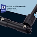 Miniatyrbild 5 av 5: Folding Handlebar Racing För Cykelskoter Flat Handle Bar Blue 660mm