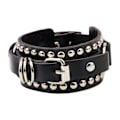 Miniatyrbild 4 av 5: 1/2/3/5 PU Läderarmband Justerbar Wrap Cuff Nit för Black 24.5 x 3.2cm 1Set