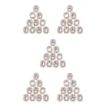 Miniatyrbild 1 av 5: 1/2/3/5 10 st Rhinestone Buttons Hantverk Dekoration för kläder Silver 2.1 x 1.7cm 5Set