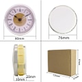Miniatyrbild 2 av 5: 1/2 80 mm Silverfälg Insert Klocka Movement Quartz Battery Fit 3in 1Set